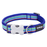 Red Dingo Collar Navy Horizontal Stripes